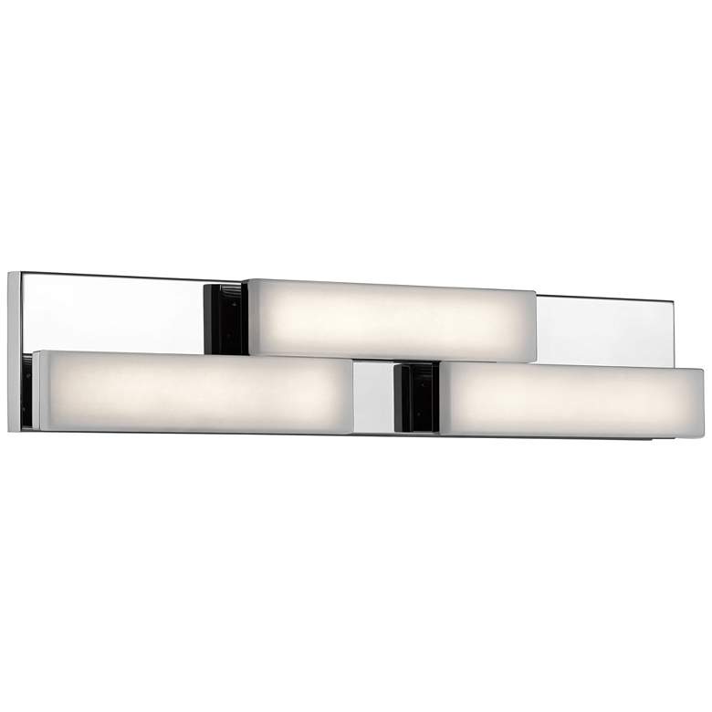 Image 1 Elan Zagg 27 inch Wide 3-LED Chrome Linear Bath Light