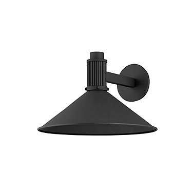 Elani 10 1/2" High Textured Black Outdoor Wall Light