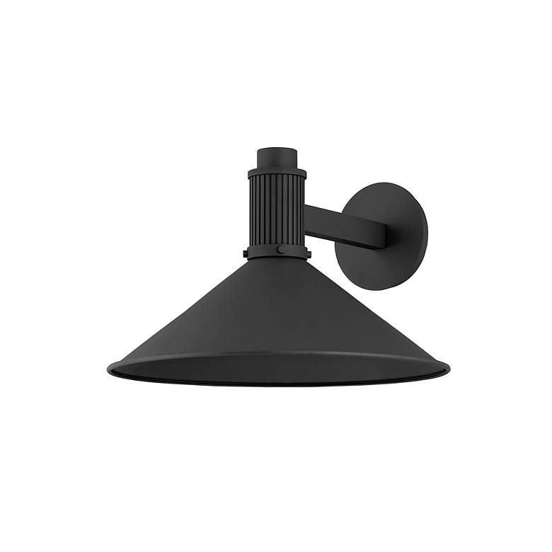 Image 1 Elani 10 1/2" High Textured Black Outdoor Wall Light