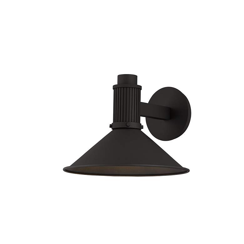 Image 1 Elani 8 3/4" High Textured Black Outdoor Wall Light