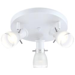 Elanor LED 10&quot; Wide Canopy 3 Light White Track Light Kit