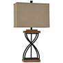Elapse Open Hourglass 31" High Rustic Modern Black Wood Table Lamp