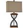 Elapse Open Hourglass 31" High Rustic Modern Black Wood Table Lamp