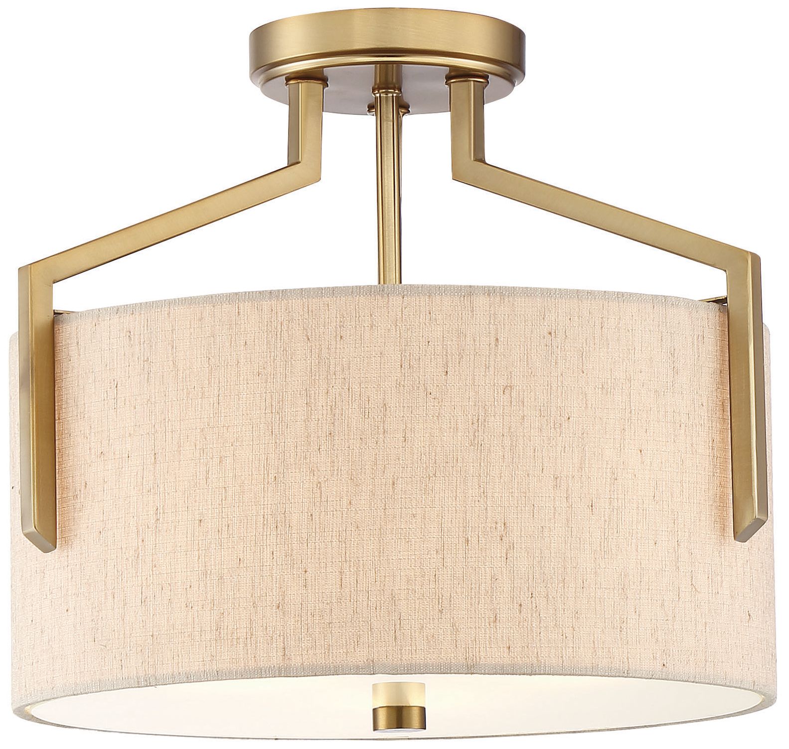 Image 6 Elara 3 Light 15 in. Semi-Flush Brushed Gold Finish more views