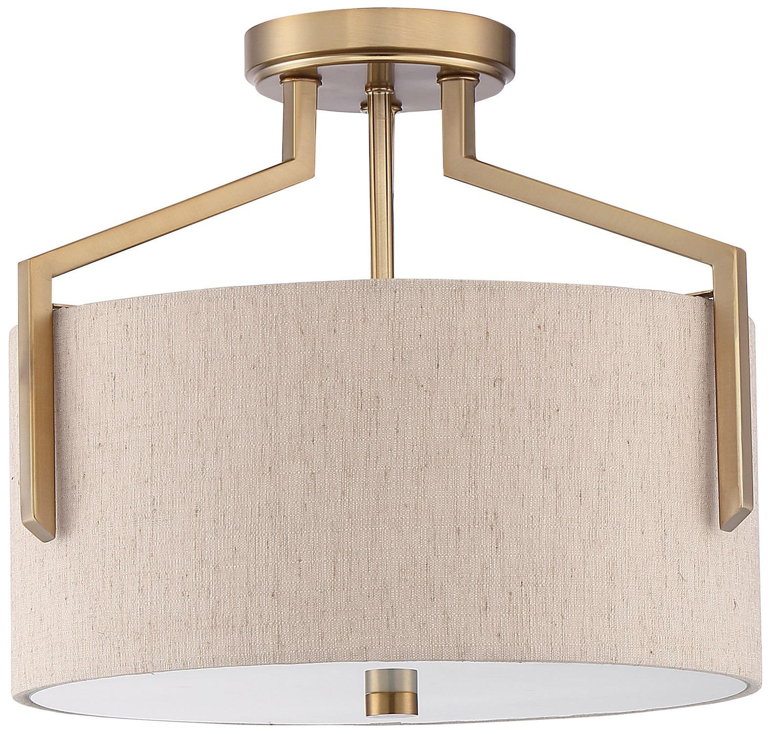 Image 7 Elara 3 Light 15 in. Semi-Flush Brushed Gold Finish more views