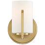 5_Elara 5,25 in. 1 Light Wall Sconce Brushed Gold Finish more views