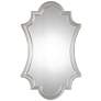 Elara Antiqued Silver 27" x 43" Quatrefoil Wall Mirror