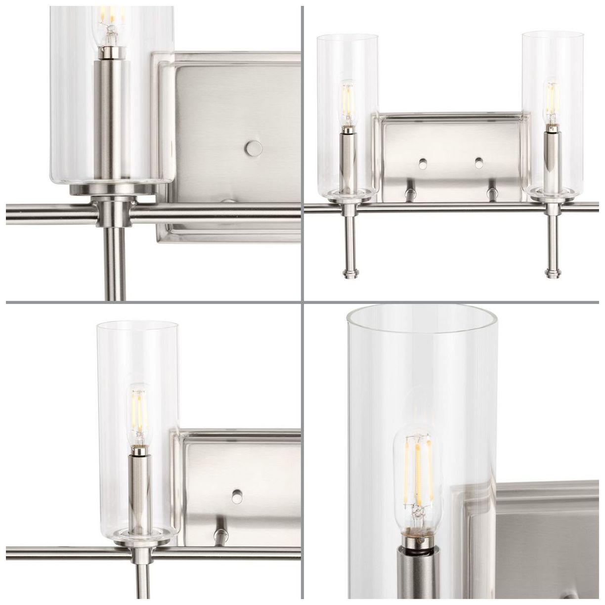 Image 6 Elara Collection Four-Light New Traditional Clear Glass Bath Vanity Light more views
