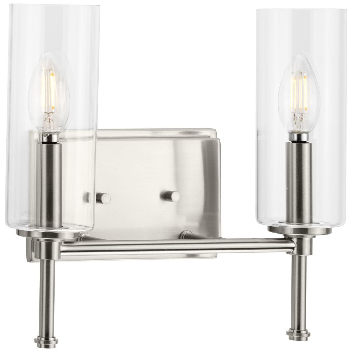 Image 3 Elara Collection Two-Light New Traditional Clear Glass Bath Vanity Light more views