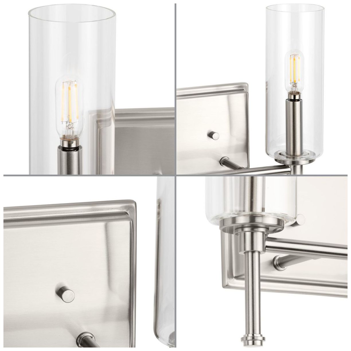 Image 5 Elara Collection Two-Light New Traditional Clear Glass Bath Vanity Light more views