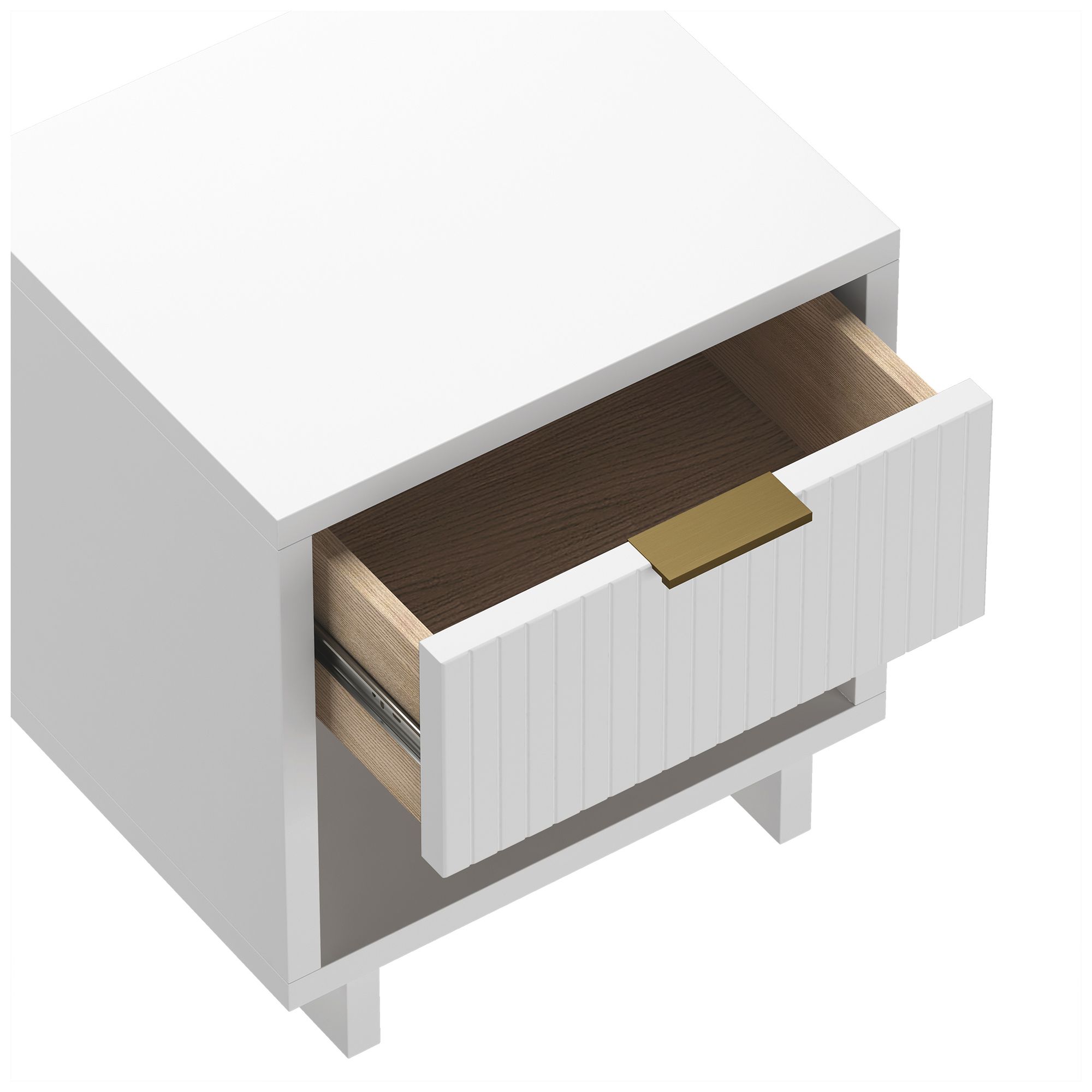 Elara Contemporary 2-Piece Dresser and Nightstand in White