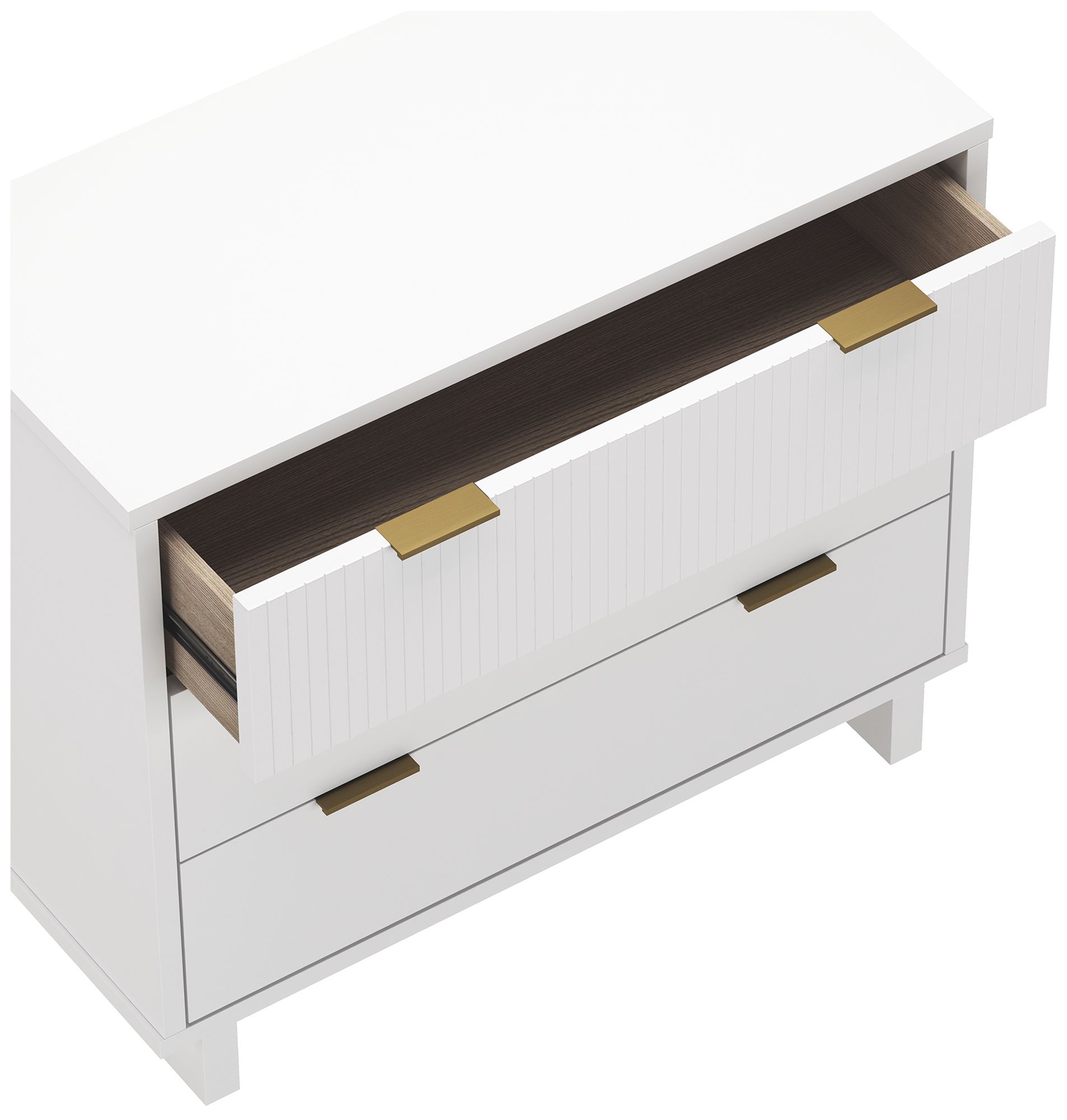 Elara Contemporary 2-Piece Dresser and Nightstand in White