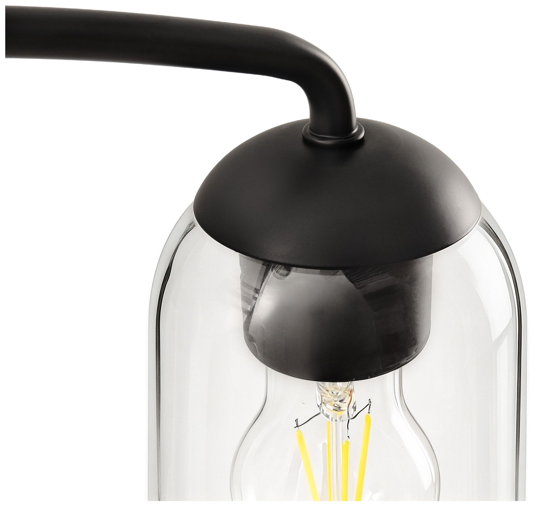 Image 3 Elara Modern Matte Black 23.2" Wide 3-Light Clear Glass Bathroom Light more views