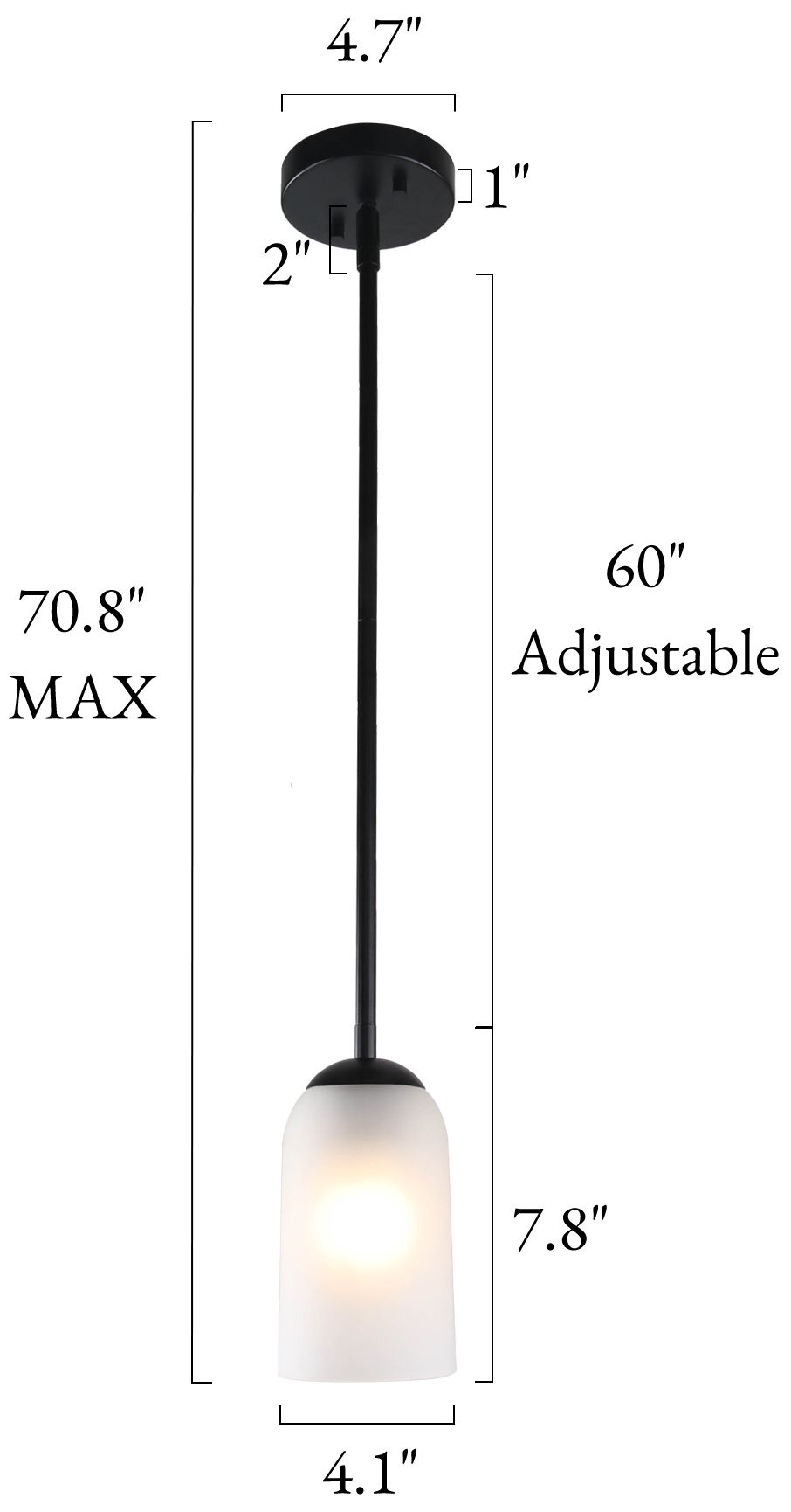 Image 2 Elara Modern Matte Black 4.1" Wide 1-Light Frosted Glass Mini Pendant Light more views