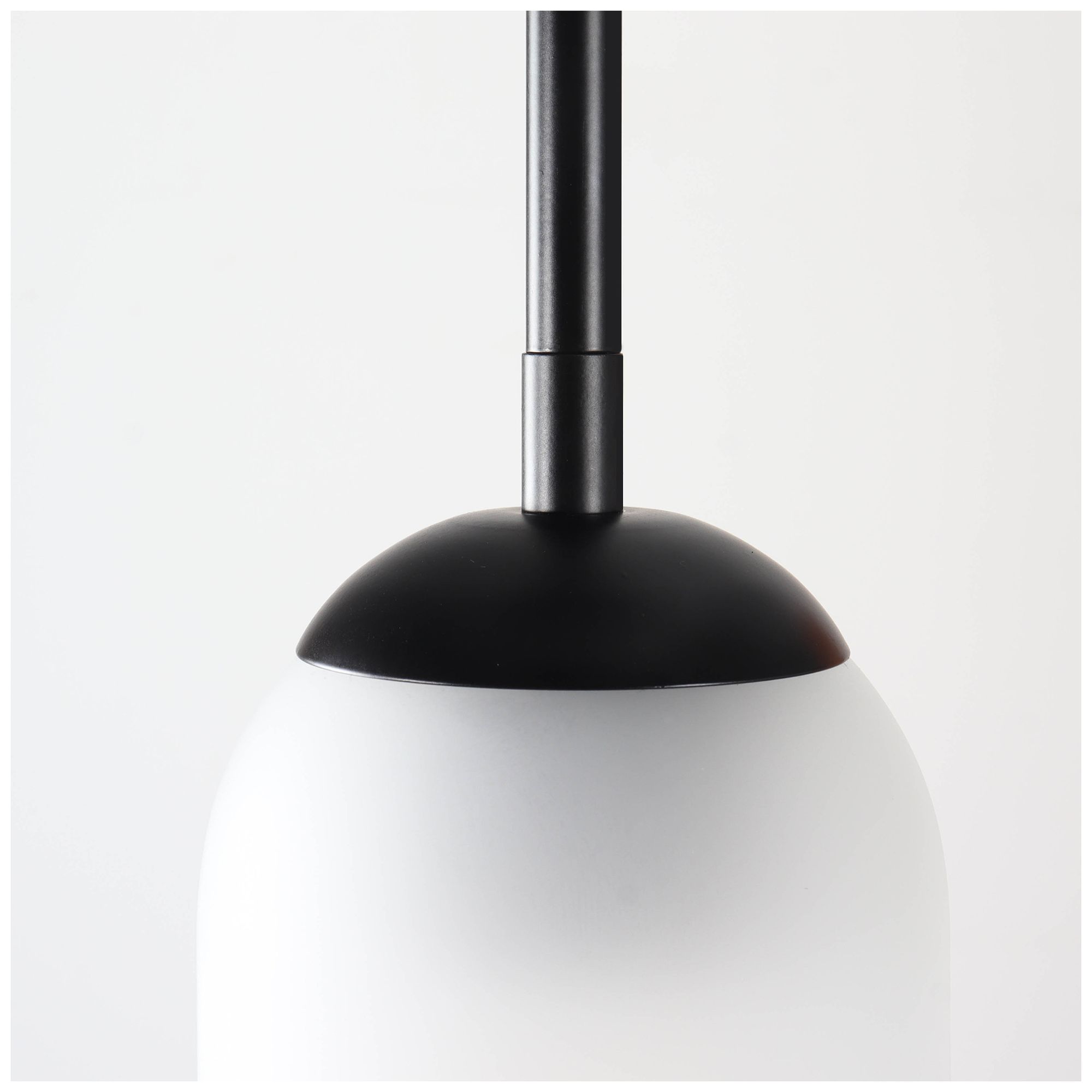 Image 3 Elara Modern Matte Black 4.1" Wide 1-Light Frosted Glass Mini Pendant Light more views