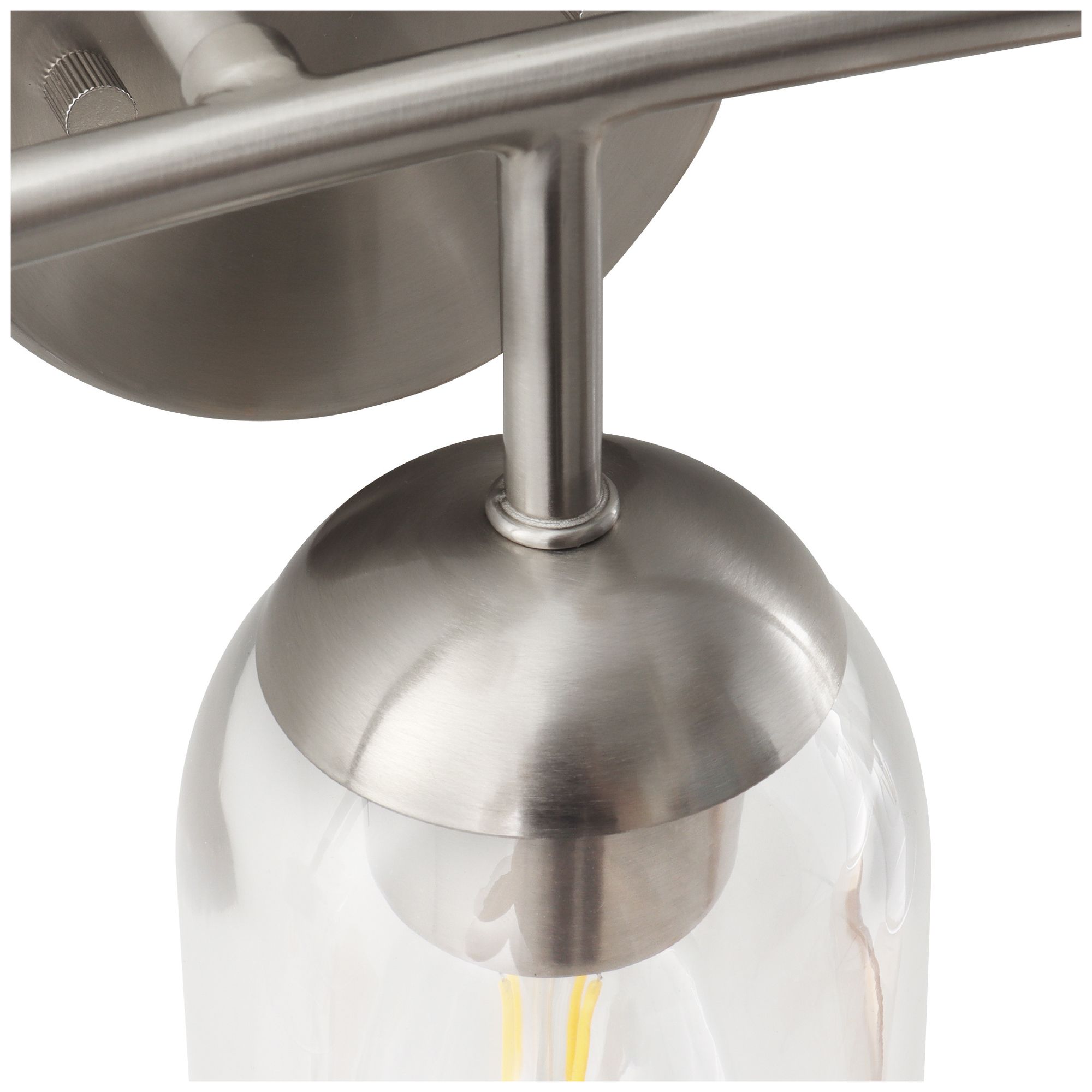 Image 3 Elara Modern Nickel 23.2" Wide 3-Light Clear Glass Bathroom Vanity Light more views