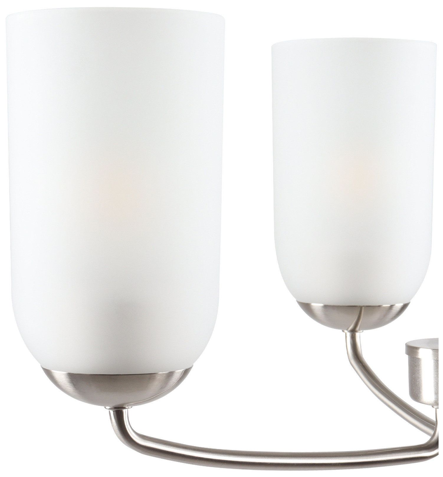 Image 3 Elara Modern Satin Nickel 20.9" Wide 3-Light Frosted Glass Chandelier more views
