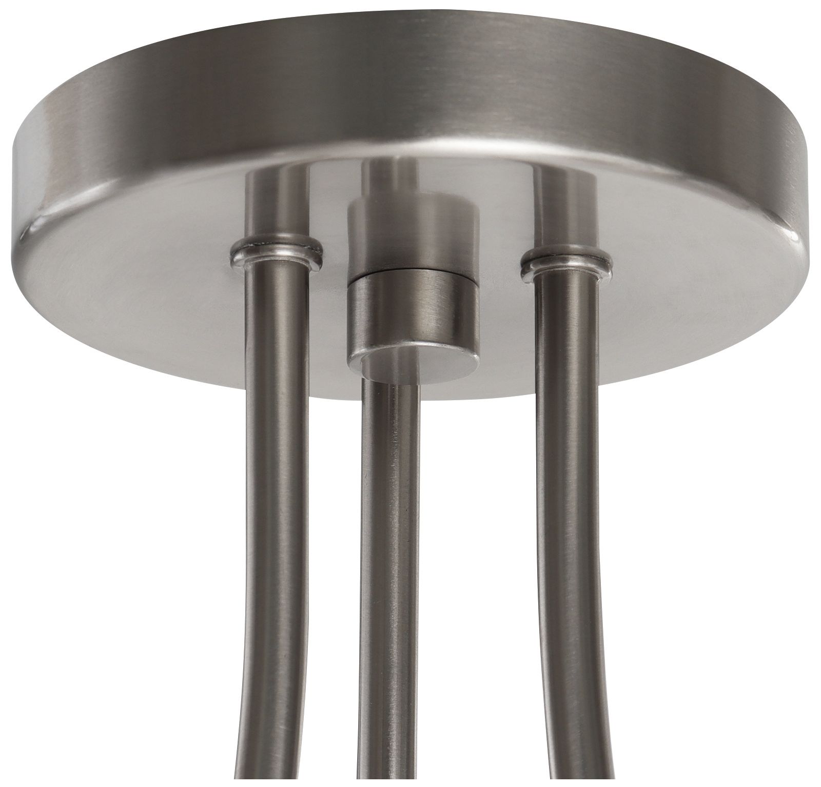 Image 3 Elara Modern Satin Nickel 22" Wide 3-Light Clear Glass Semi Flush Mount more views