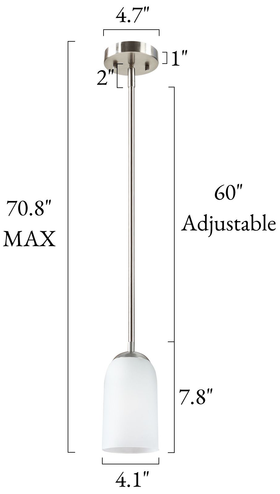 Image 2 Elara Modern Satin Nickel 4.1" Wide 1-Light Frosted Glass Mini Pendant more views