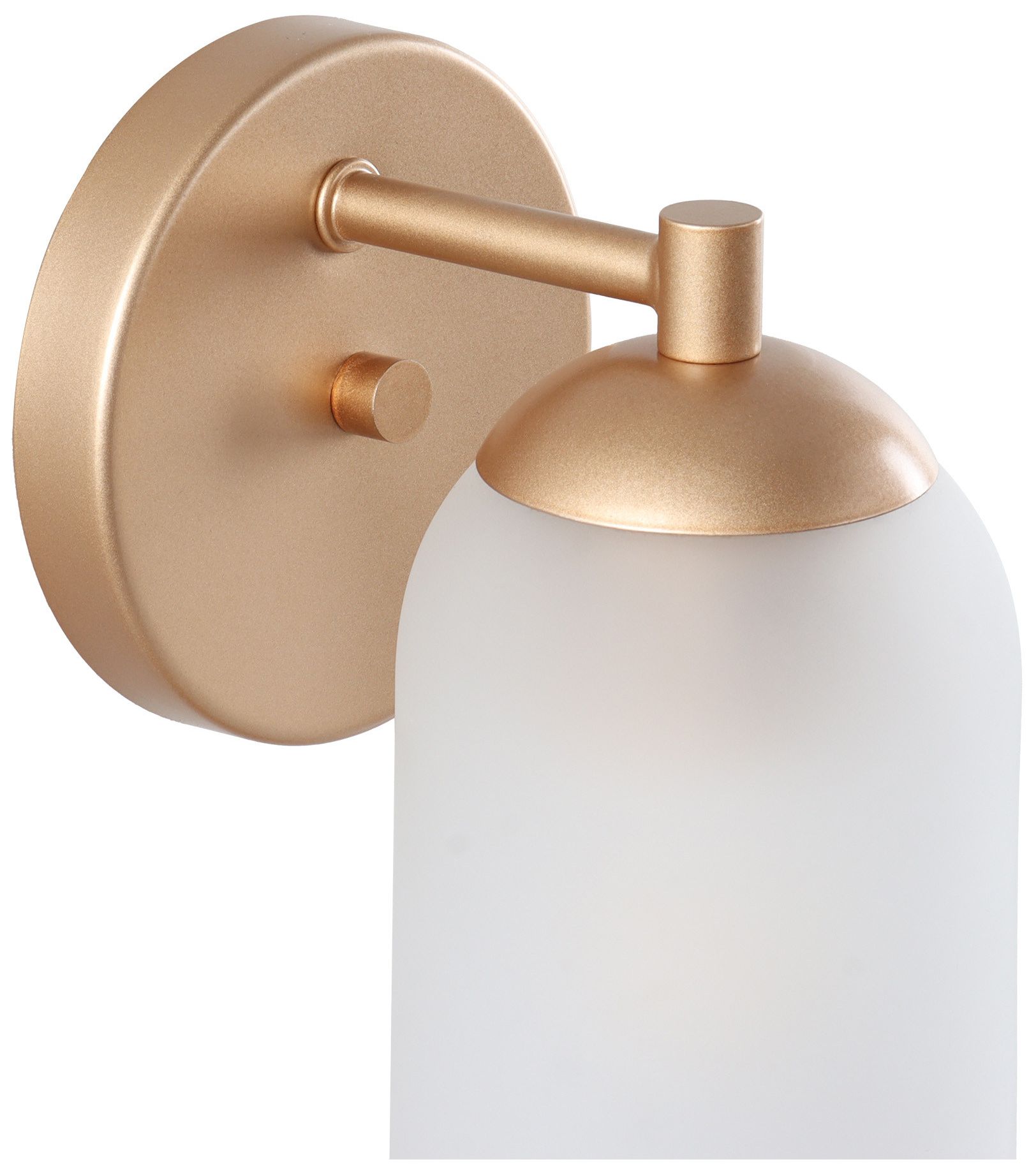 Image 3 Elara Modern Warm Gold 1-Light Frosted Glass Wall Sconce more views