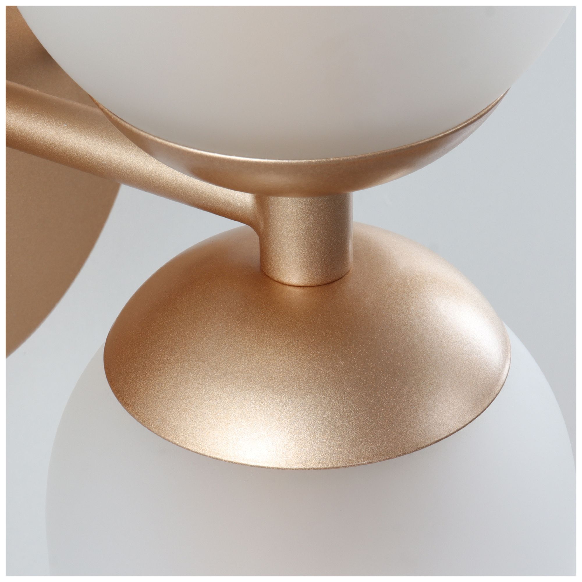 Image 3 Elara Modern Warm Gold 2-Light Frosted Glass Wall Sconce Vanity Light more views