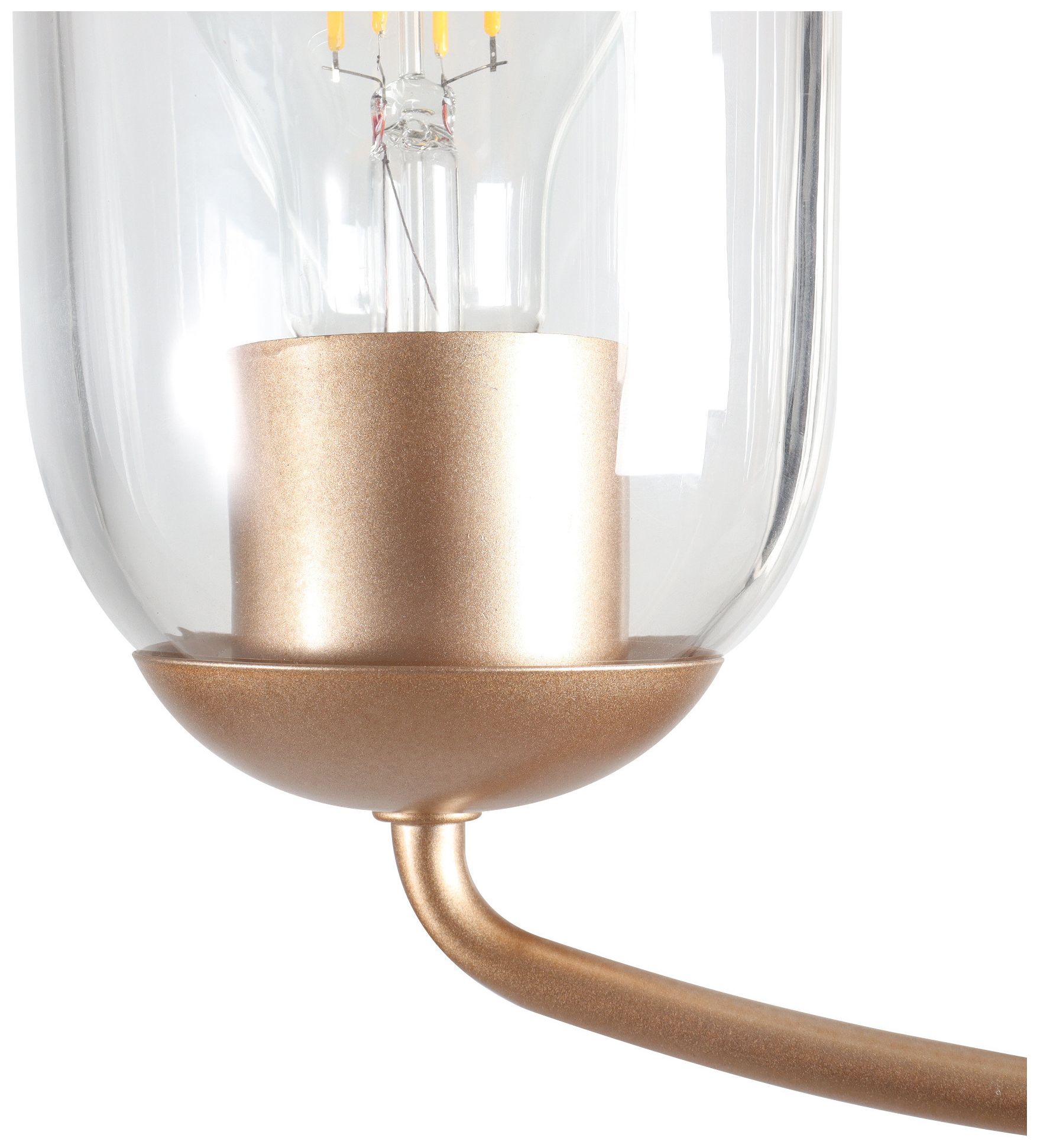 Image 3 Elara Modern Warm Gold 20.9" Wide 3-Light Clear Glass Chandelier more views
