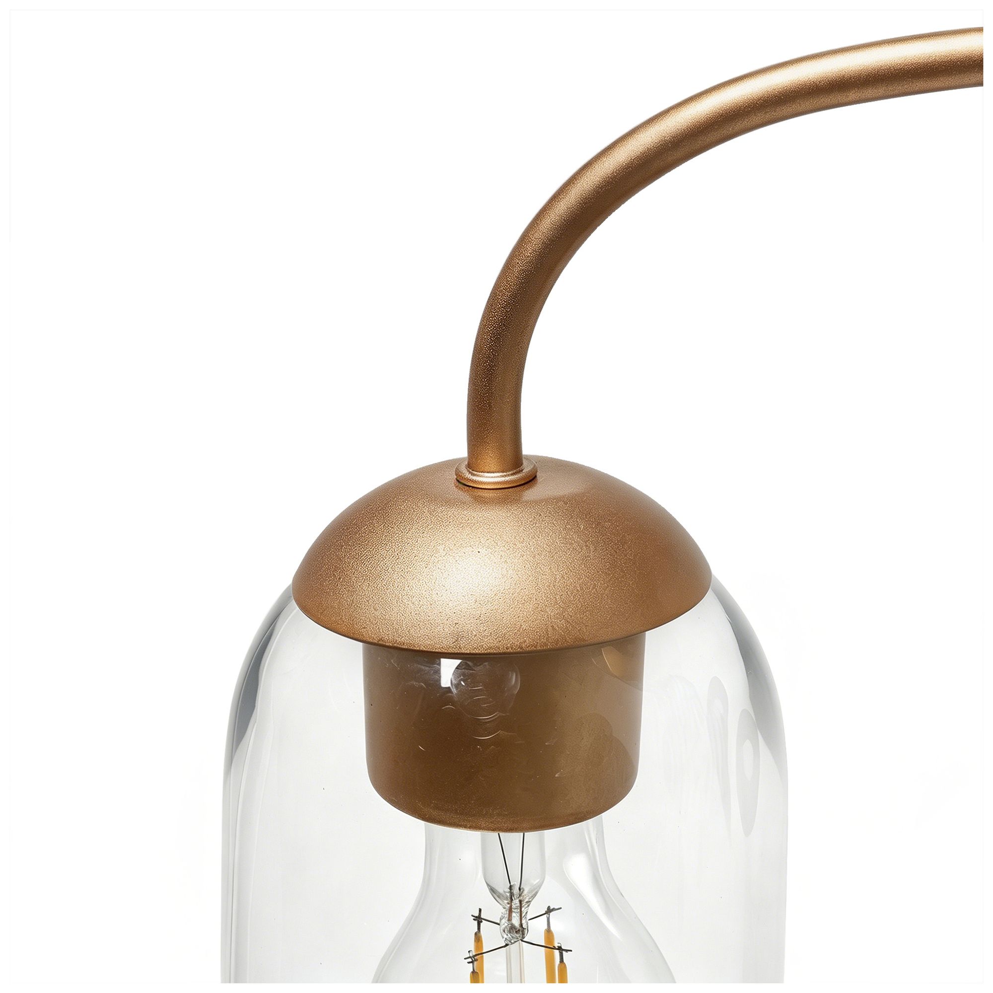 Image 3 Elara Modern Warm Gold 22" Wide 3-Light Clear Glass Semi Flush Mount more views