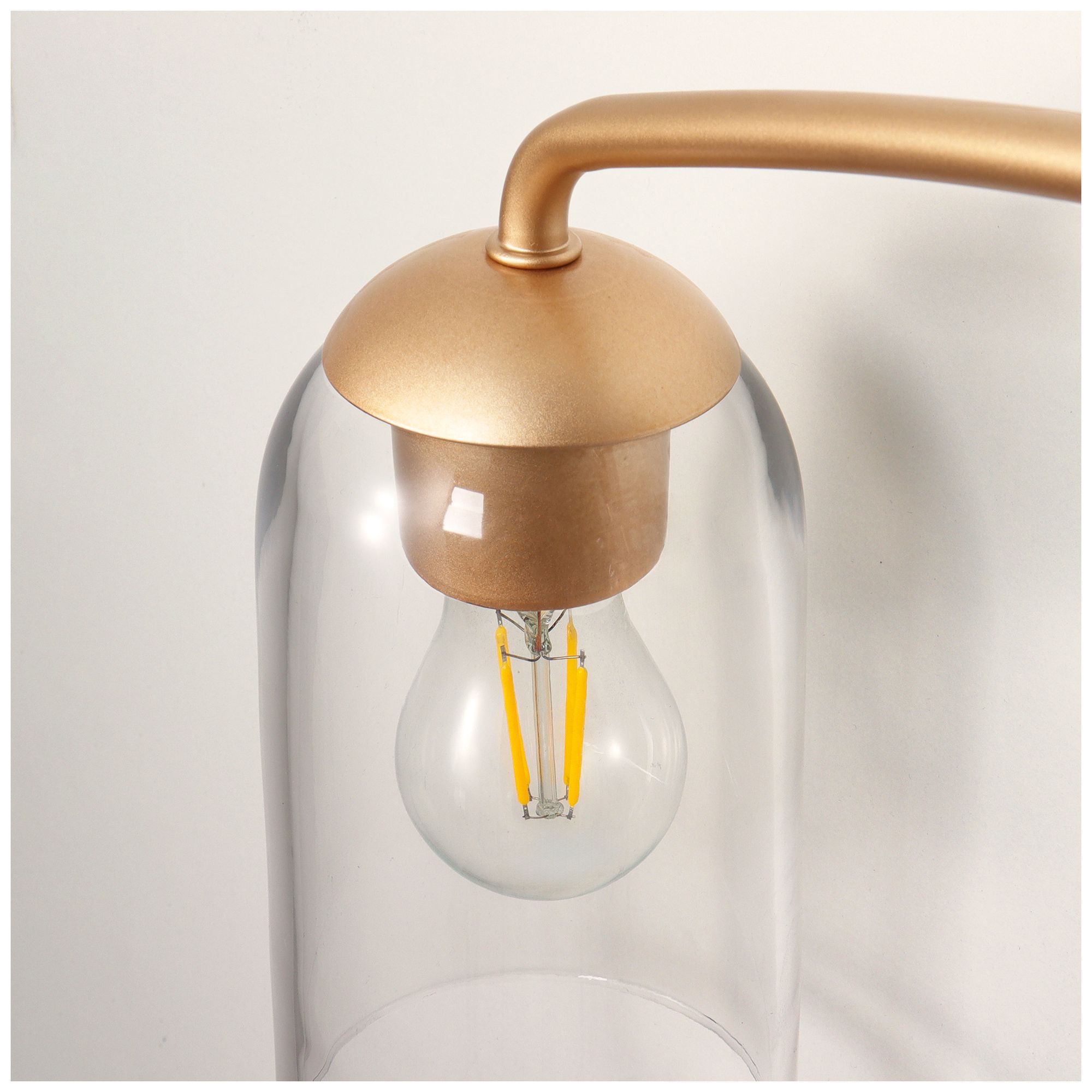 Image 3 Elara Modern Warm Gold 23.2" Wide 3-Light Clear Glass Bathroom Vanity Light more views