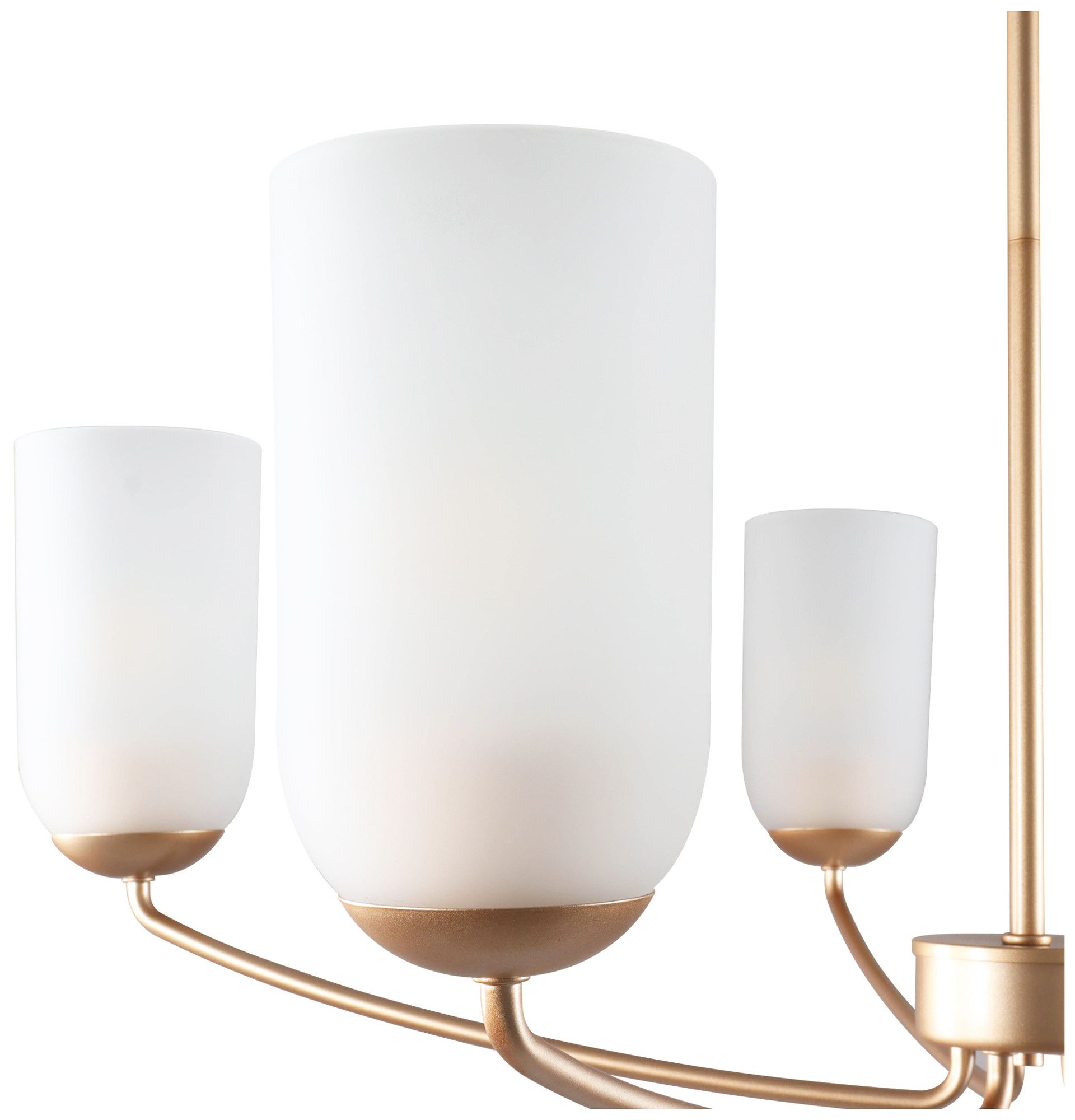 Image 3 Elara Modern Warm Gold 32.3" Wide 5-Light Frosted Glass Chandelier more views