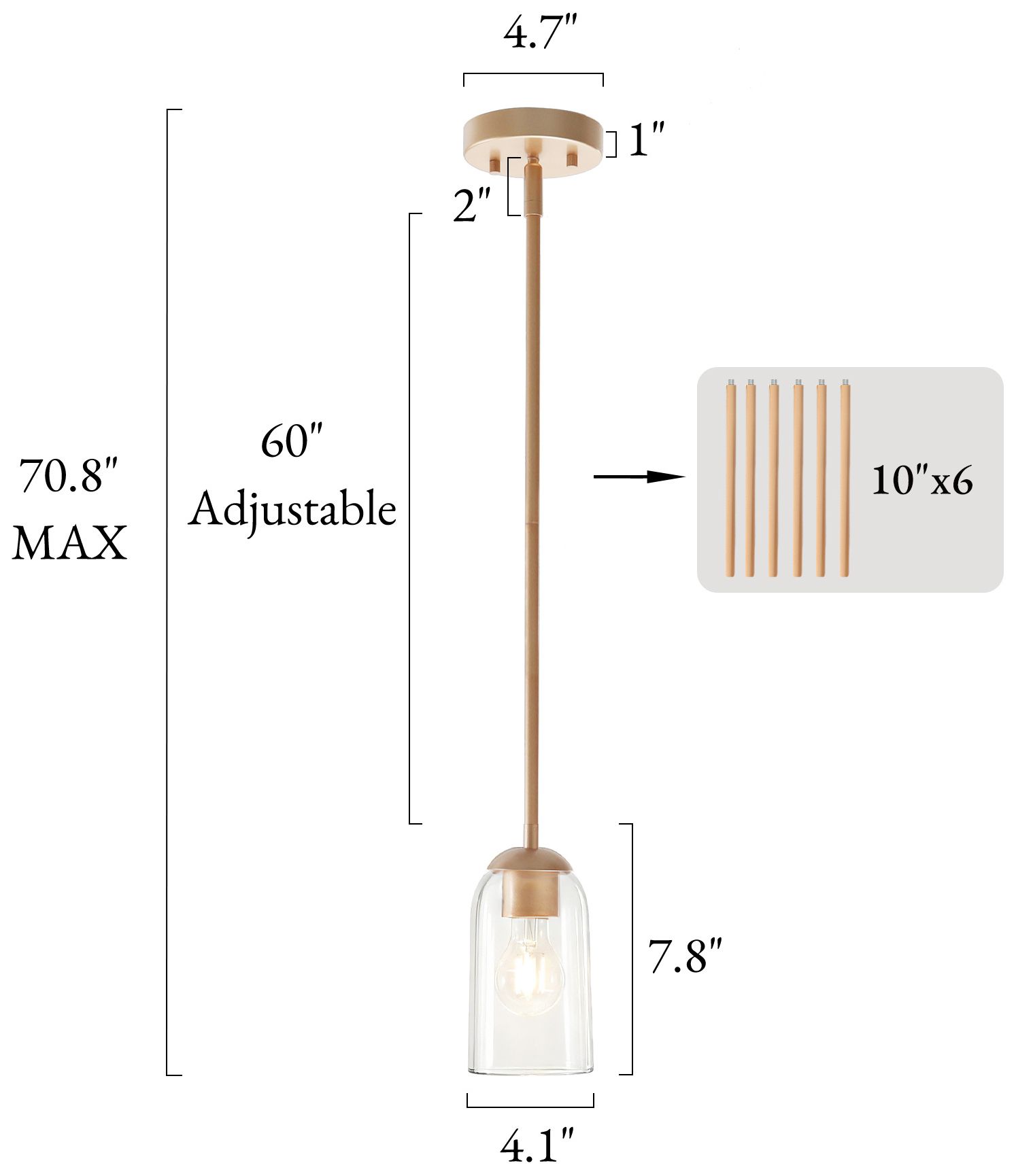 Image 2 Elara Modern Warm Gold 4.1" Wide 1-Light Clear Glass Mini Pendant Light more views