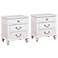 Elati 24" Wide White 3-Drawer Nightstands with USB Ports Set of 2