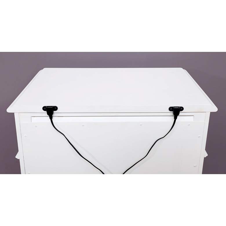 Image 2 Elati 24" Wide White 3-Drawer Nightstands with USB Ports Set of 2 more views