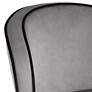 4_Elba 27 3/4" Gray Velvet with Black Piping Counter Stools Set of 2 more views