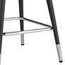 6_Elba 27 3/4" Gray Velvet with Black Piping Counter Stools Set of 2 more views