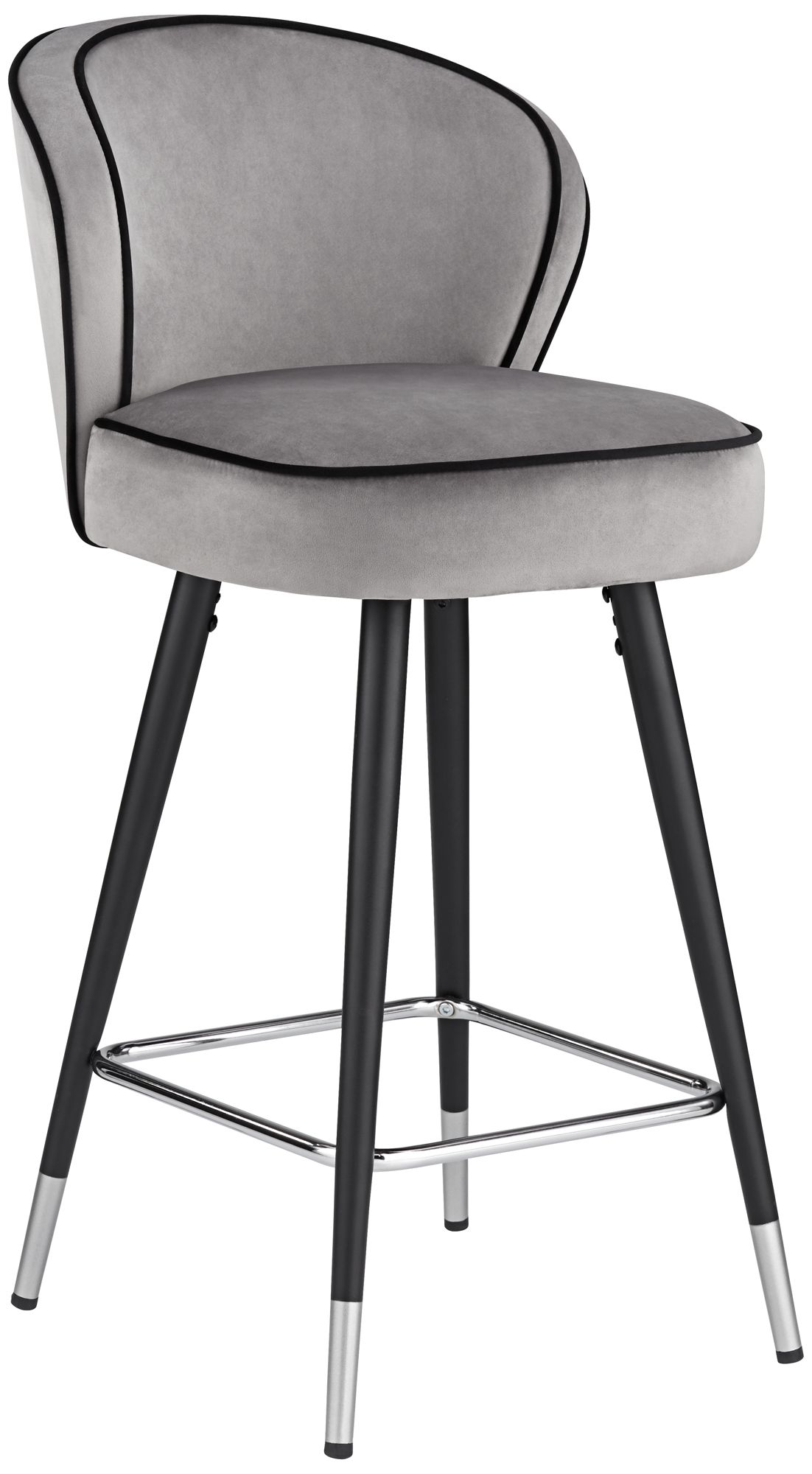 Grey velvet best sale counter stool