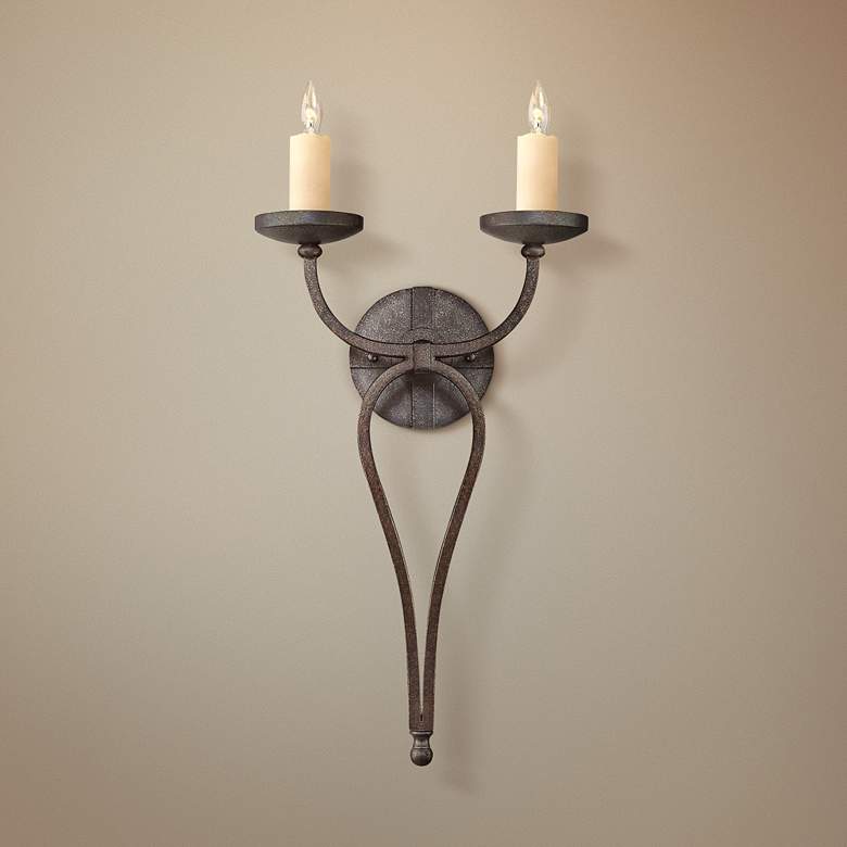 Image 1 Elba Bronze 2-Light 24" High Savoy House Sconce