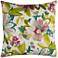 Elberta White Floral 22" Square Throw Indoor-Outdoor Pillow