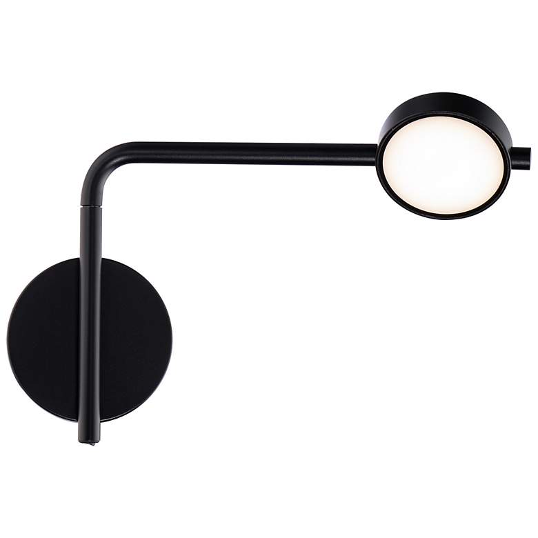 Image 2 Elbo 9.25"H x 14.38"W 1-Light Reading Light in Black