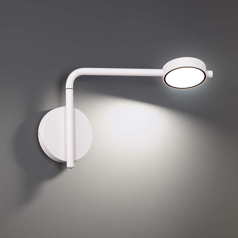 Image 1 Elbo 9.25"H x 14.38"W 1-Light Reading Light in White
