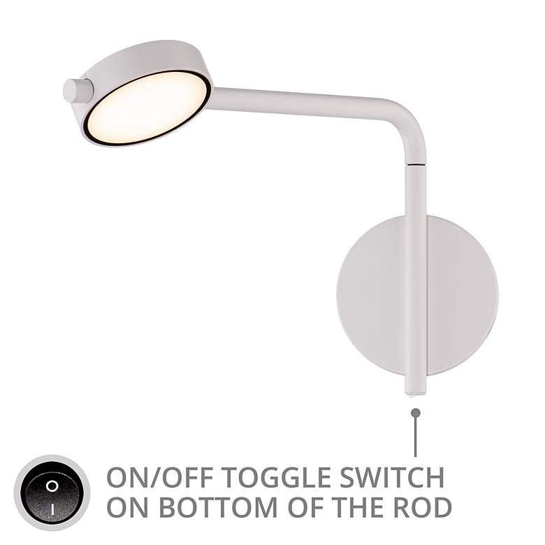 Image 5 Elbo 9.25"H x 14.38"W 1-Light Reading Light in White more views