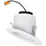 Elco 4" White Sloped Ceiling LED Baffle Recessed Downlight