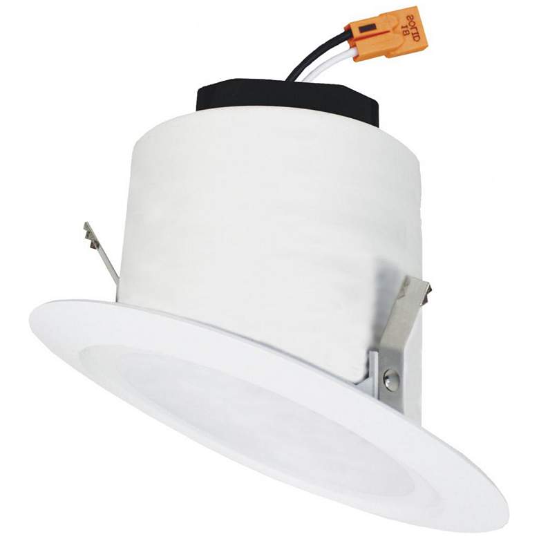Image 1 Elco 4" White Sloped Ceiling LED Smooth 5CCT Recessed Downlight