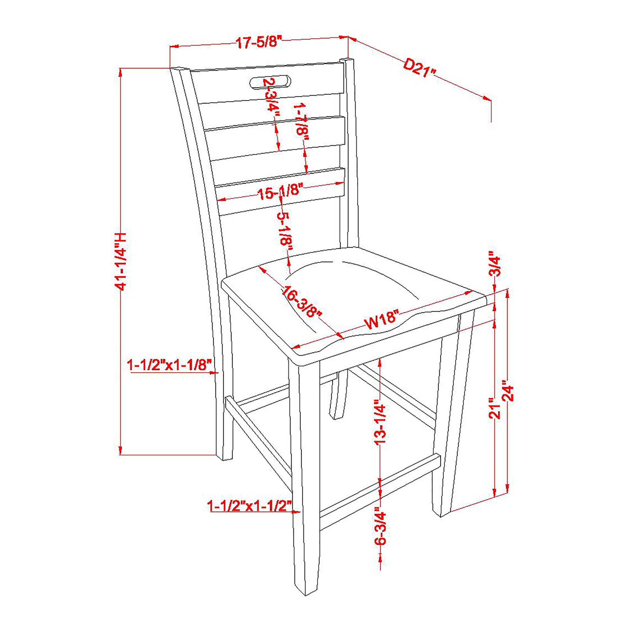 Elda 24" Antique Green Wood Counter Stools Set of 2