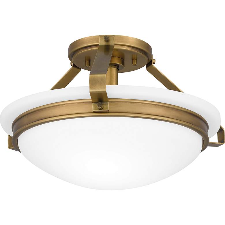 Image 5 Elderwood 15" Wide Weathered Brass Ceiling Light more views