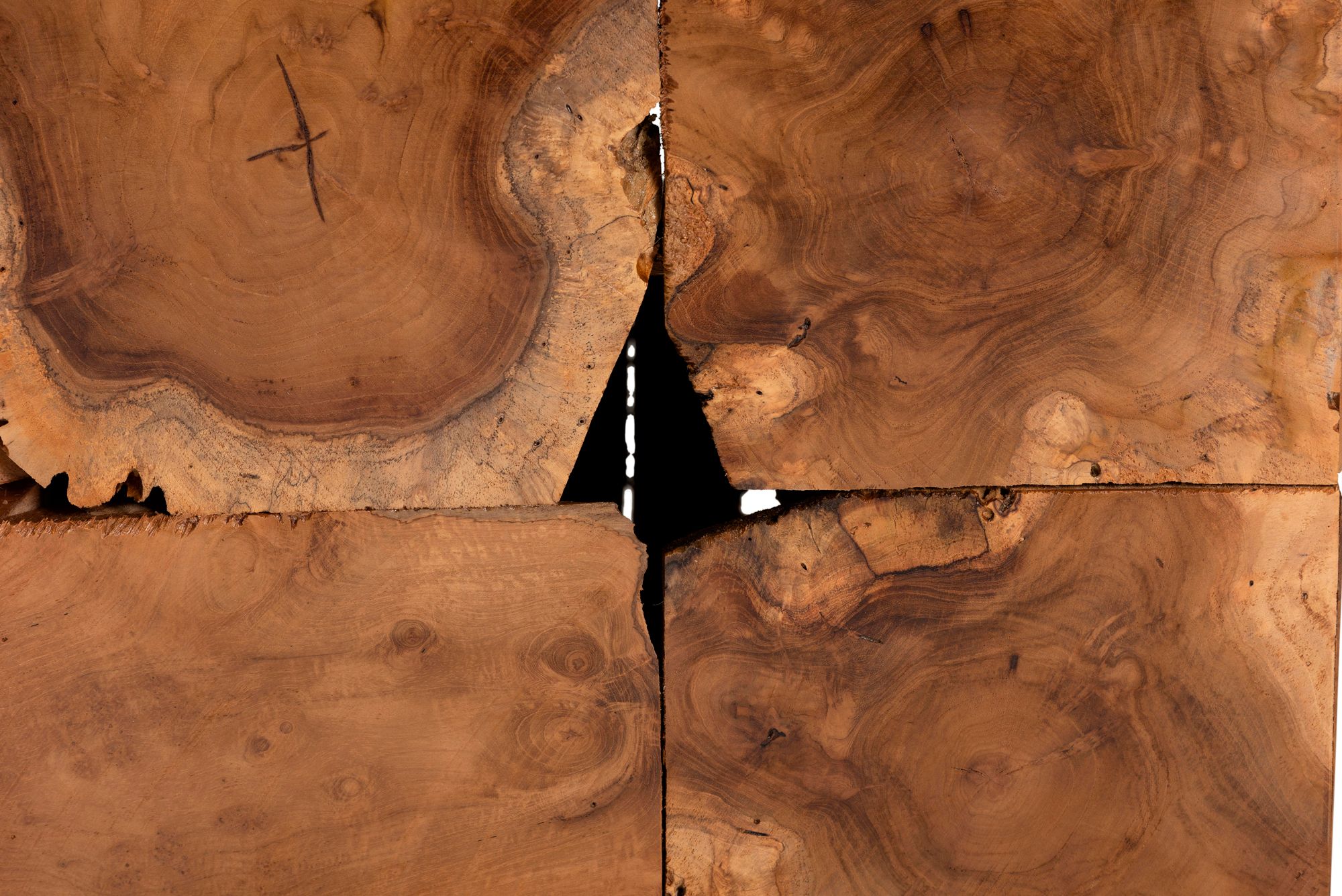 Image 3 Eldora 17" Wide Natural Brown Teak Root Square End Table more views