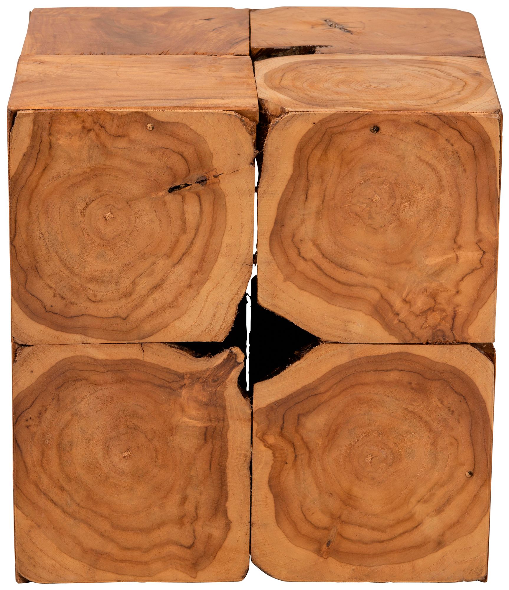 Image 5 Eldora 17" Wide Natural Brown Teak Root Square End Table more views