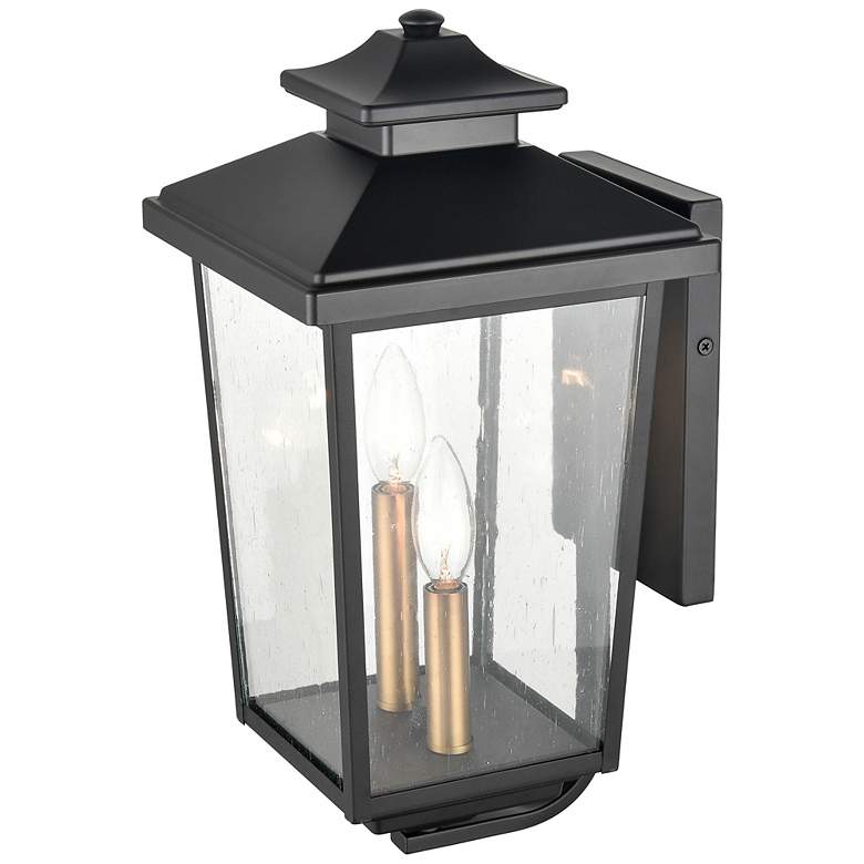 Image 3 Eldrick 17" High Black Outdoor Lantern Wall Light more views