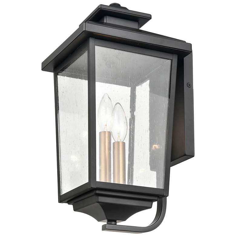 Image 4 Eldrick 17" High Black Outdoor Lantern Wall Light more views