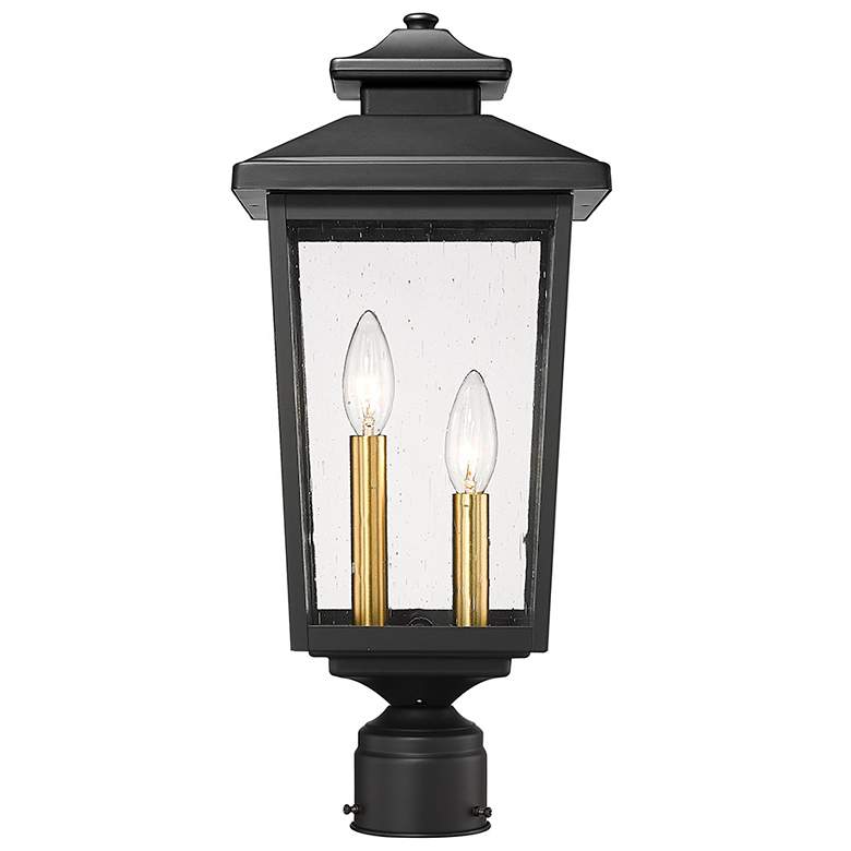 Image 1 Eldrick 18 3/4" High Powder Coated Black Outdoor Post Light