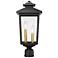 Eldrick 18 3/4" High Powder Coated Black Outdoor Post Light